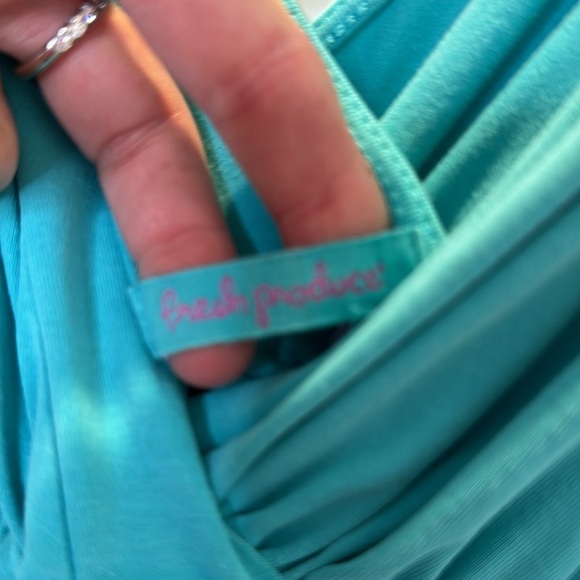 Fresh Produce turquoise jersey summer tank style dress Size: Large - Picture 3 of 8